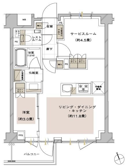 ピアース石神井公園 間取り C type