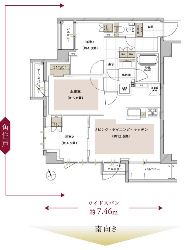 ピアース石神井公園 間取り F type