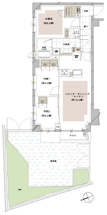 ピアース石神井公園 間取り Hg type