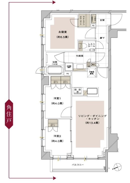 ピアース石神井公園 間取り H type