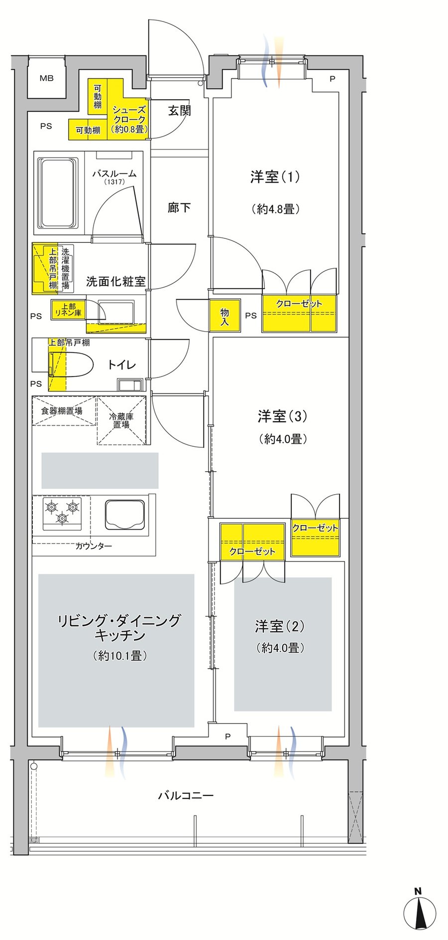 ウィルローズ光が丘 間取り D2 TYPE