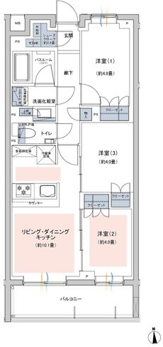 ウィルローズ光が丘 間取り D2 TYPE