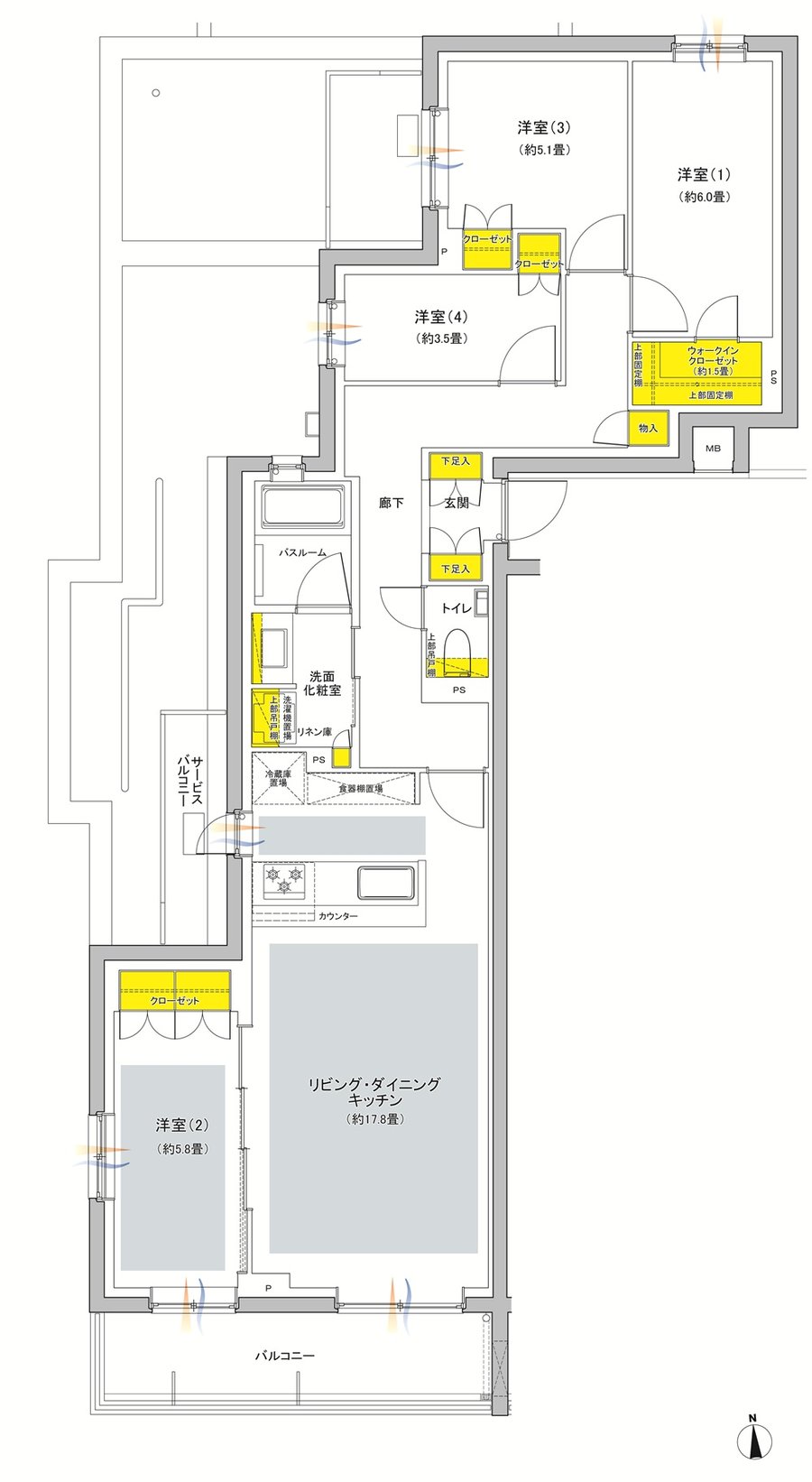 ウィルローズ光が丘 間取り H TYPE