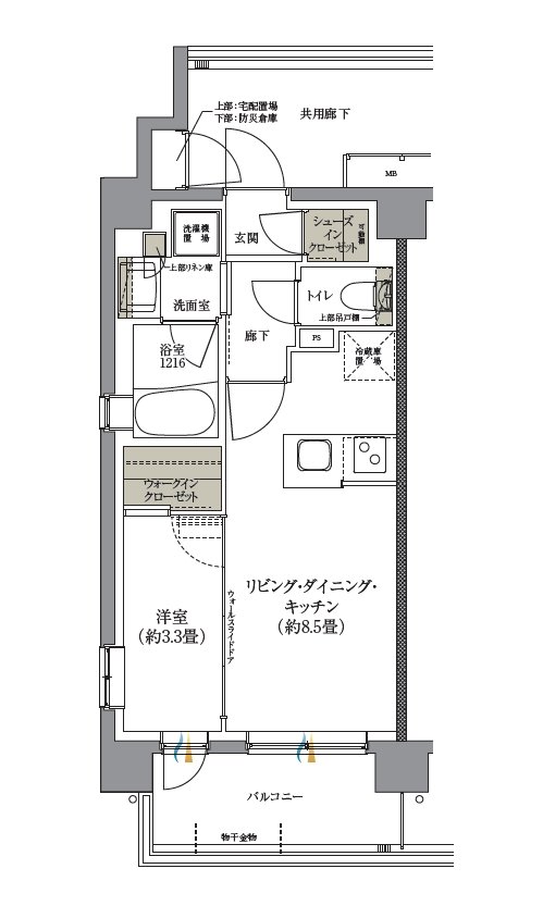 クレアホームズ フラン横浜戸塚 間取り A type