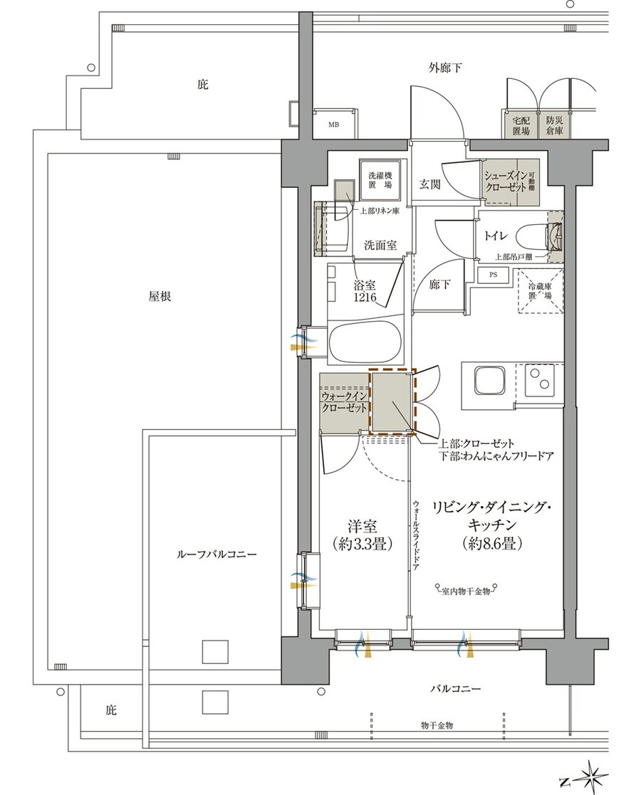 クレアホームズ フラン横浜戸塚 間取り Br type