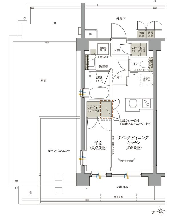 クレアホームズ フラン横浜戸塚 間取り Br type