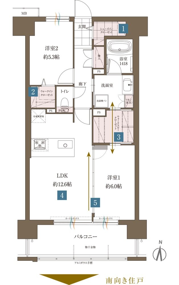 レクシア柳丸ガーデンフォート 間取り F type【2期2次以降】