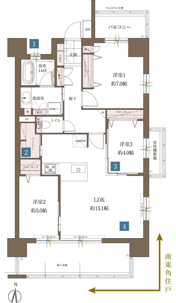 レクシア柳丸ガーデンフォート 間取り G type