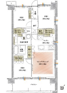 プレシス海老名グランサウス 間取り C10タイプ