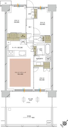プレシス海老名グランサウス 間取り B2gタイプ