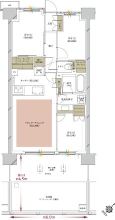 プレシス海老名グランサウス 間取り B2gタイプ