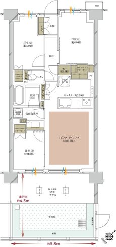 プレシス海老名グランサウス 間取り C5gタイプ