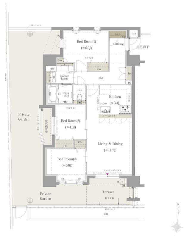 クラブスタイル神松寺 間取り A1タイプ