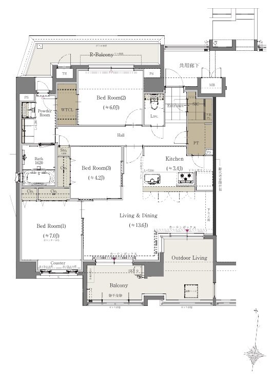 クラブスタイル神松寺 間取り Dタイプ