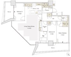 セントラルガーデン月島　ザ　タワー 間取り 86Ae type