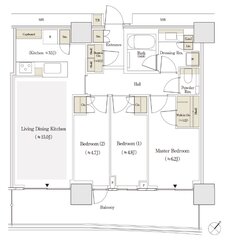 セントラルガーデン月島　ザ　タワー 間取り 73Cse type
