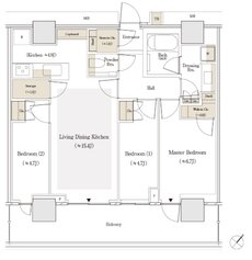 セントラルガーデン月島　ザ　タワー 間取り 73Dse type