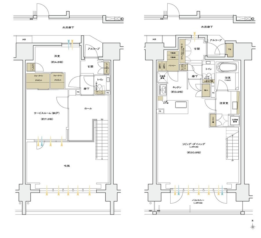 シエリア大阪谷町 間取り G TYPE