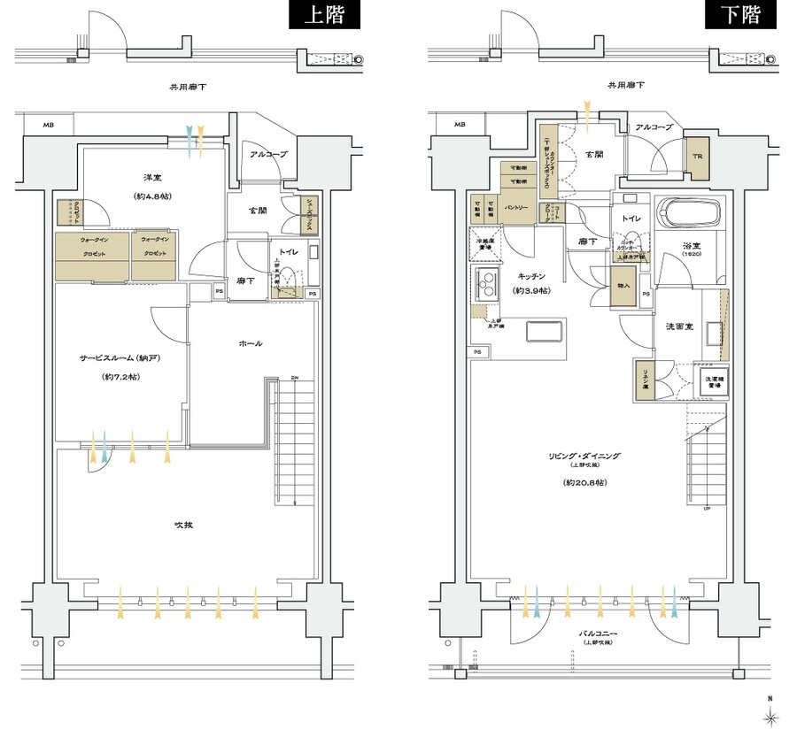 シエリア大阪谷町 間取り G TYPE