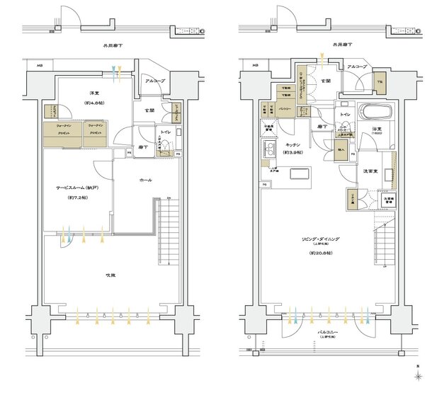 シエリア大阪谷町 間取り G TYPE