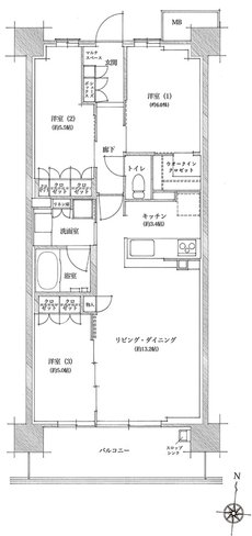 シエリア京都桂川 間取り H3 TYPE