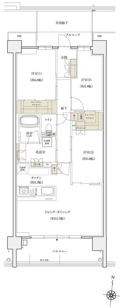 シエリア京都桂川 間取り I TYPE