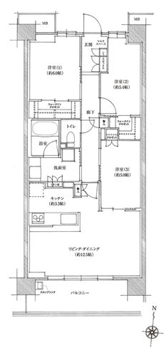 シエリア京都桂川 間取り I TYPE