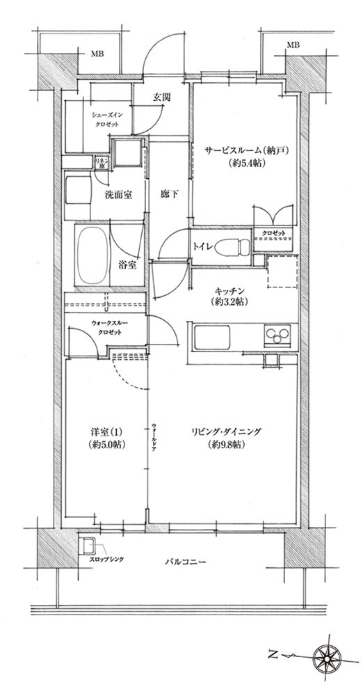 シエリア京都桂川 間取り D TYPE