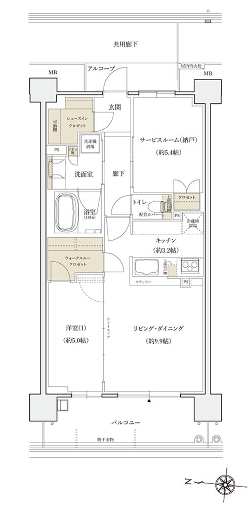 シエリア京都桂川 間取り D TYPE