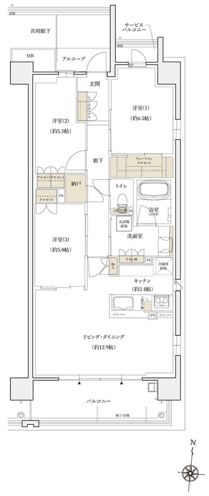 シエリア京都桂川 間取り J TYPE