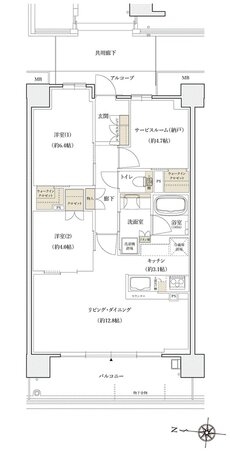 シエリア京都桂川 間取り C TYPE