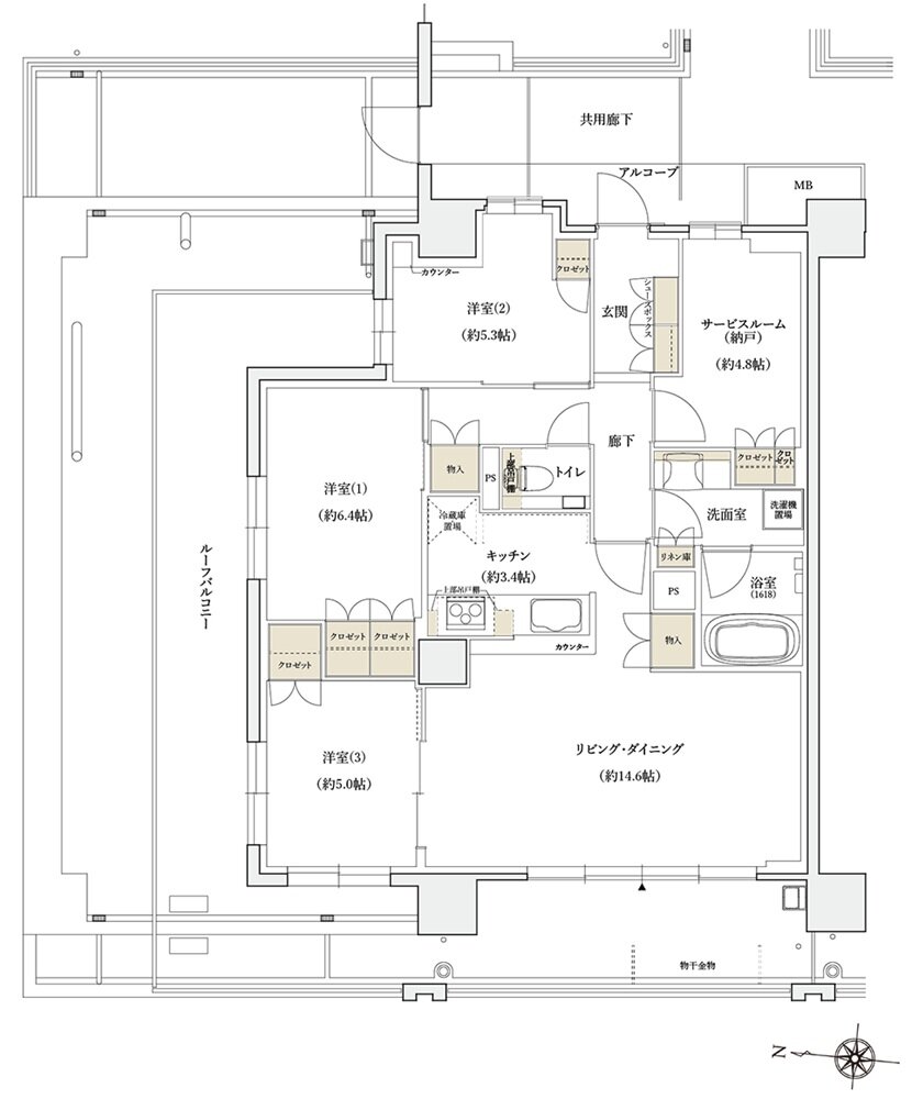 シエリア京都桂川 間取り B2r TYPE