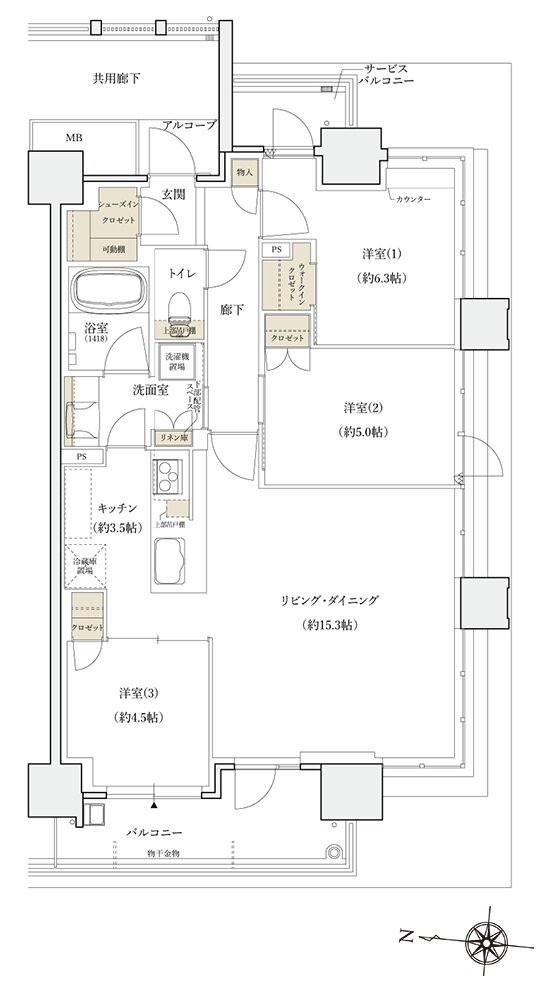 シエリア京都桂川 間取り F TYPE