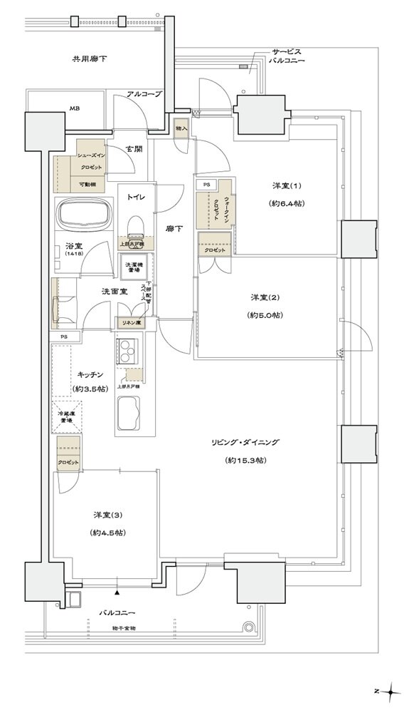シエリア京都桂川 間取り F TYPE