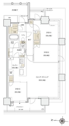 シエリア京都桂川 間取り F TYPE