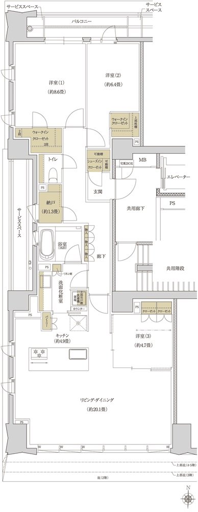 プラウド京都高瀬川 間取り A type