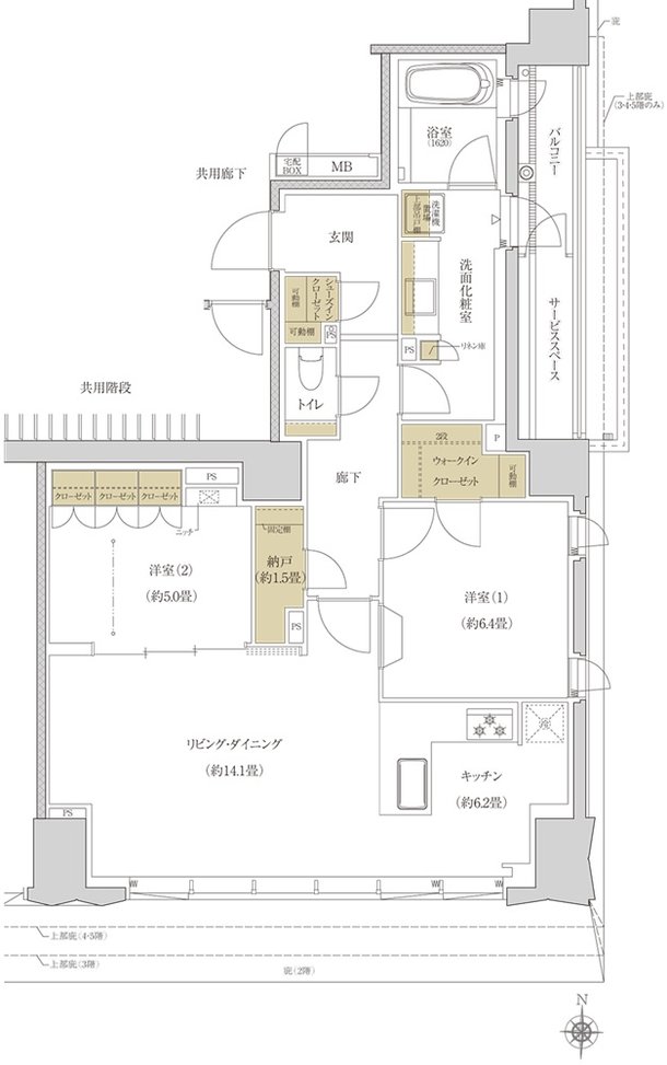 プラウド京都高瀬川 間取り B type