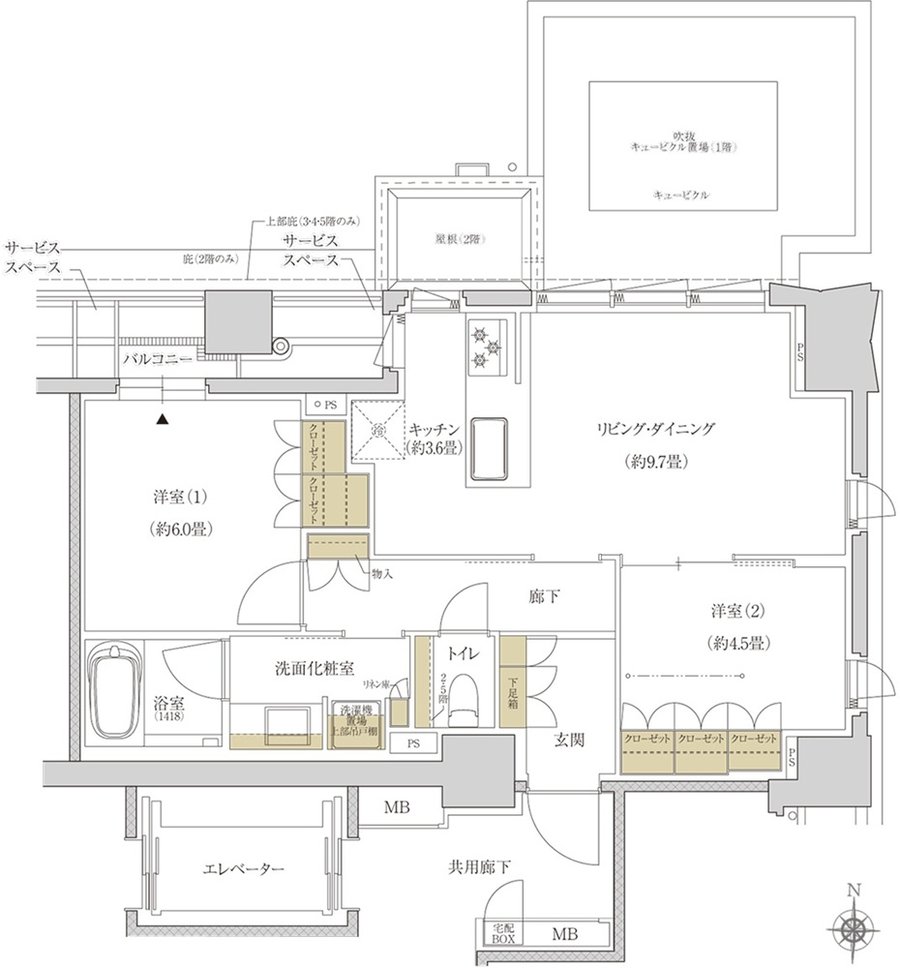 プラウド京都高瀬川 間取り C type