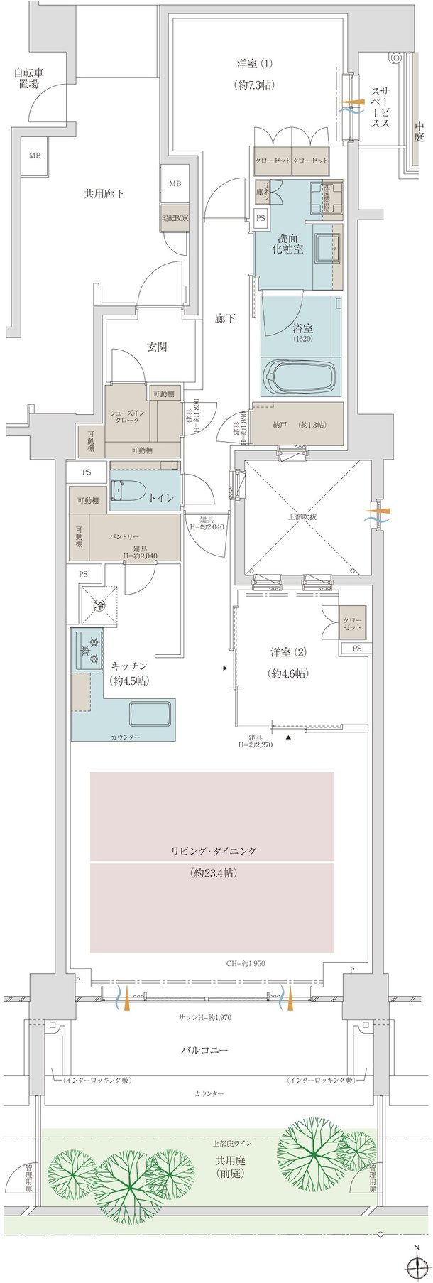 プラウド京都二条城 間取り C1 type