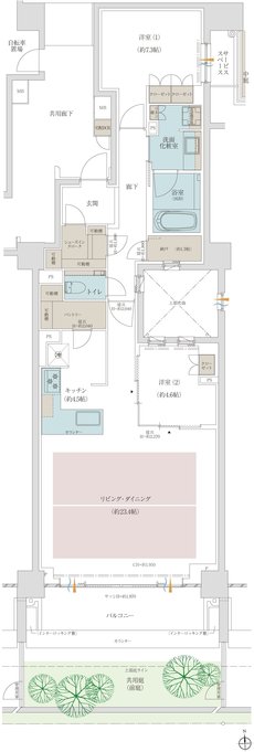 プラウド京都二条城 間取り C1 type