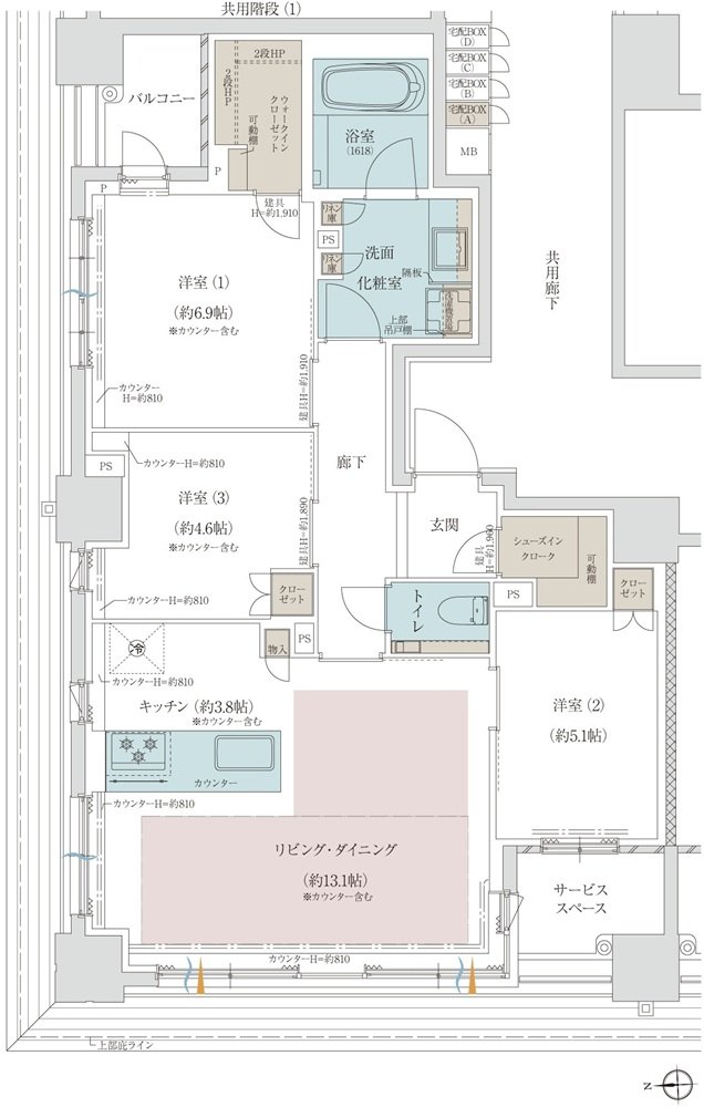 プラウド京都二条城 間取り A type