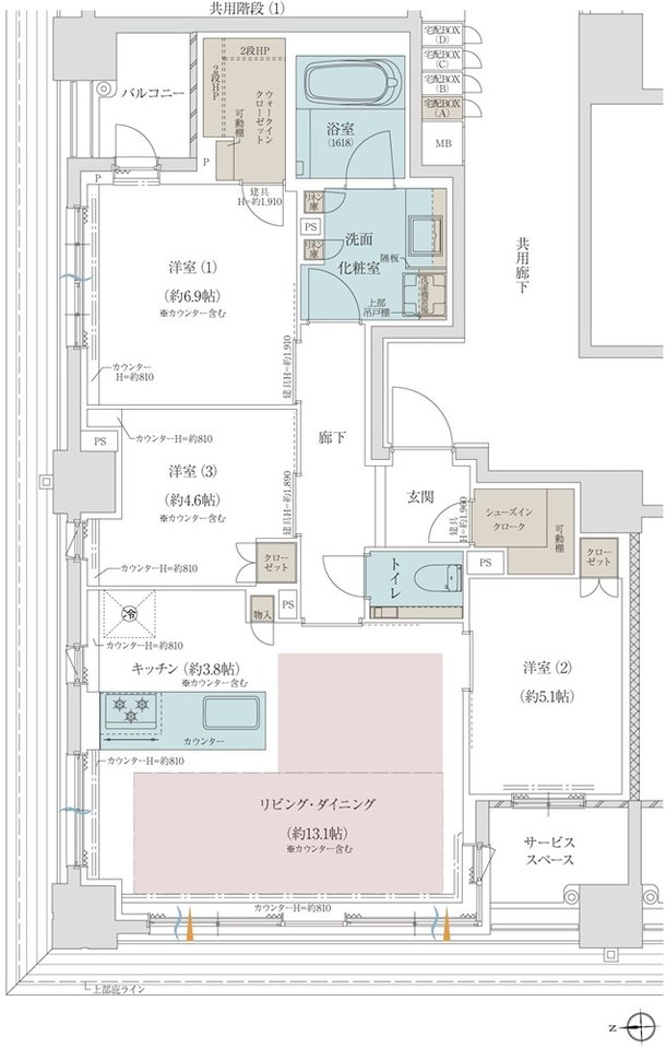 プラウド京都二条城 間取り A type