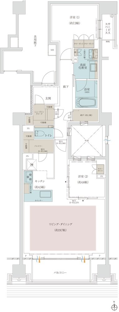 プラウド京都二条城 間取り C type