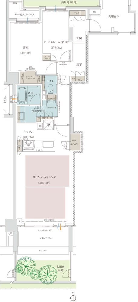 プラウド京都二条城 間取り D1 type