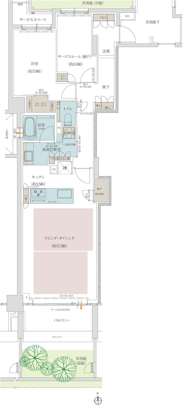 プラウド京都二条城 間取り D1 type