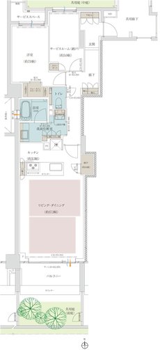 プラウド京都二条城 間取り D1 type