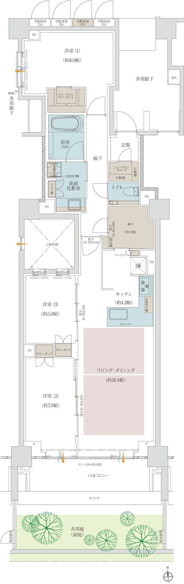 プラウド京都二条城 間取り F1 type