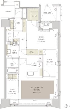 プラウド京都四条堀川 間取り E type