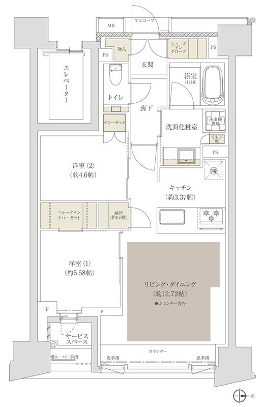 プラウド京都四条堀川 間取り D type