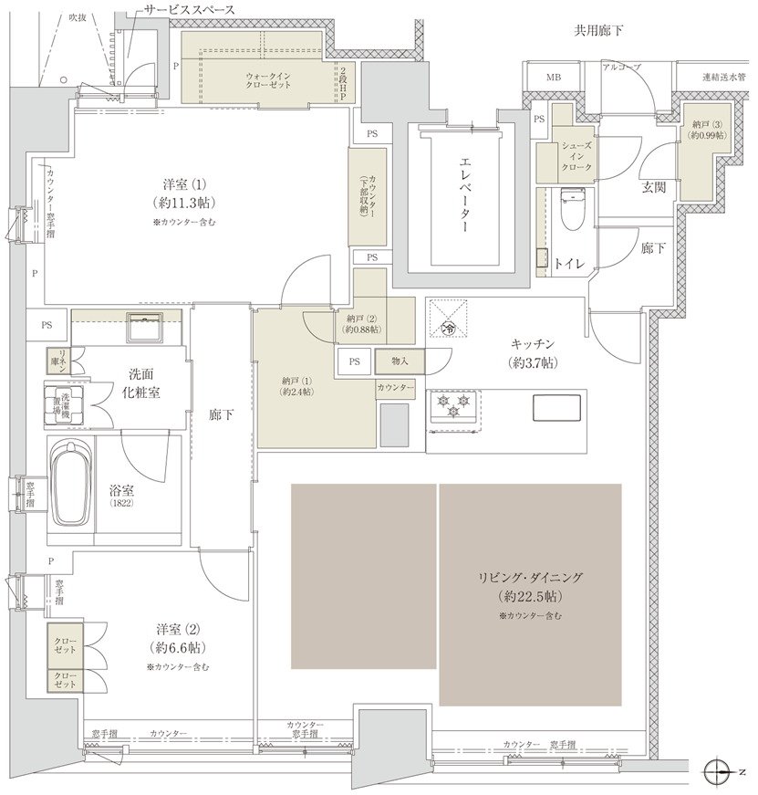 プラウド京都四条堀川 間取り G type